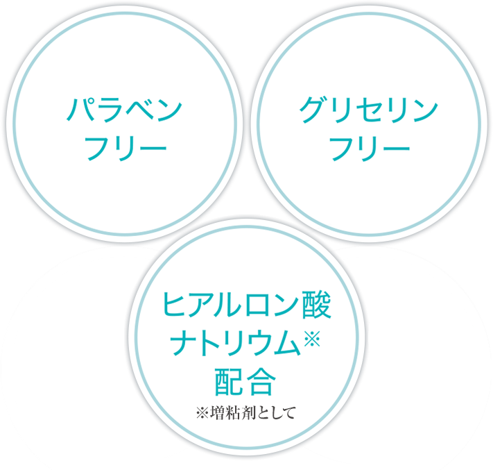 パラベンフリー グリセリンフリー ヒアルロン酸ナトリウム配合 弱酸性乳酸配合